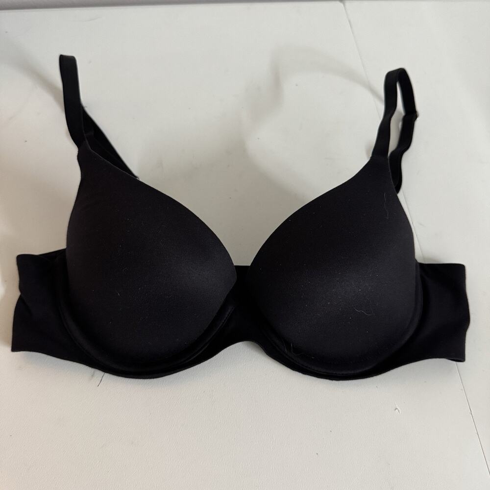 SUNNIE by Aerie Demi Push Up Bra Sz 32B Black Lightly Lined Basic Essential